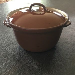 Antique Sarreguemines Bean Pot With Lid And Handles Marked